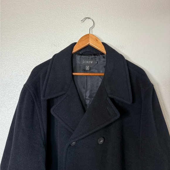 J Crew Wool Blend Black Peacoat size XL - Picture 5 of 10